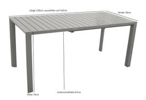 Ausziehtisch BAGO Grau - Metall - 120 x 74 x 70 cm