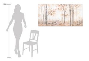 Bild handgemalt Patron of the Forest Beige - Braun - Massivholz - Textil - 120 x 60 x 4 cm