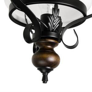 Lampe à suspension PETRONEL Noir - Marron - Blanc - Verre - Métal - 32 x 75 x 32 cm