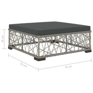 Mobilier de jardin Gris - Polyrotin - 74 x 26 x 74 cm