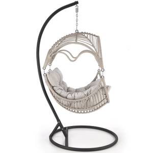 Hängesessel LORETO Grau - Rattan - 202 x 69 x 85 cm