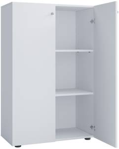 Armoire de bureau Lona Blanc crème - Blanc - Hauteur : 111 cm