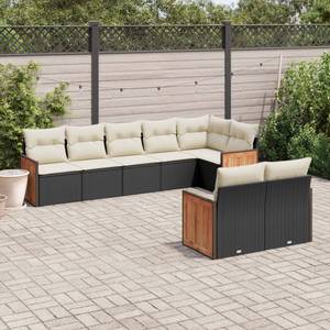 Gartensitzgruppe K4174(8-tlg) Schwarz - Massivholz - 69 x 62 x 62 cm