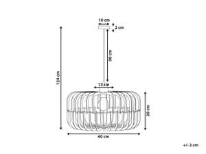 Lampe suspension SOUS Noir - Marron - Bois manufacturé - 40 x 124 x 40 cm