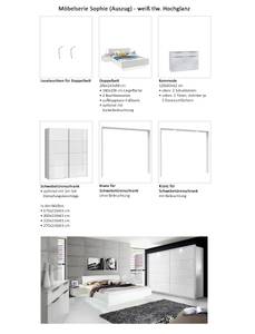 Schlafzimmer Sophie 21-12 (3-teilig) Weiß - Holzwerkstoff - 687 x 215 x 243 cm