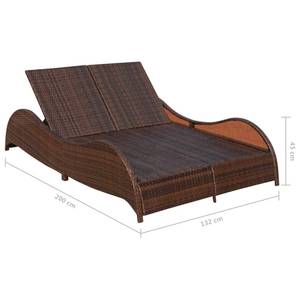 Sonnenliege 3000633 Braun - Kunststoff - Polyrattan - 132 x 45 x 200 cm