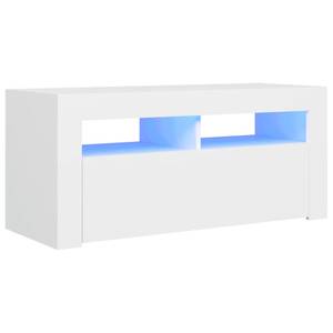 TV-Schrank mit LED-Leuchten D317 Weiß