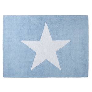 Waschbarer Baumwollteppich, BIG STAR Blau - Textil - 120 x 160 cm