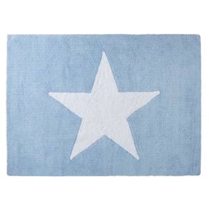 Tapis lavable en coton, BIG STAR Bleu - Textile - 120 x 160 cm