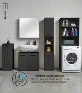 Waschmaschinenschrank Der Saubermann Schwarz
