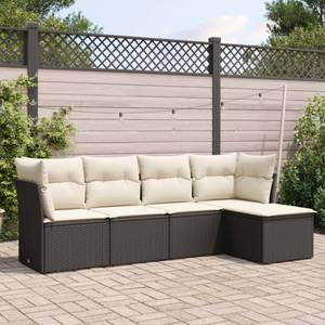 Gartensitzgruppe K417(5-tlg) Schwarz - Massivholz - 69 x 117 x 234 cm