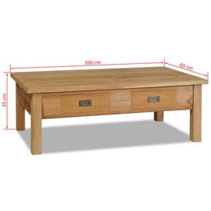 Couchtisch 244483 Braun - Massivholz - Holzart/Dekor - 60 x 35 x 100 cm