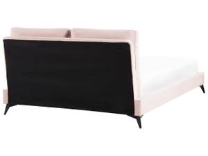 Lit double MELLE Noir - Rose foncé - 156 x 95 x 228 cm