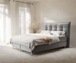 Boxspringbett Minori Grau - Breite: 160 cm