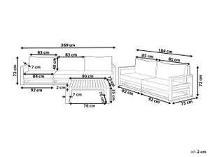 Set de jardin TIMOR 269 x 75 cm