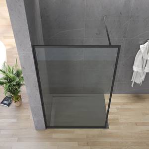 Nano Duschwand schwarz Glas Vollrahmen Breite: 120 cm