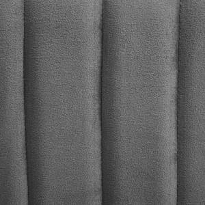Sitzhocker aus Velours, sechseckig Grau - Textil - 48 x 30 x 52 cm