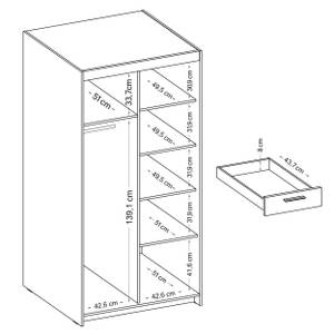 Kleiderschrank Eliza Weiß