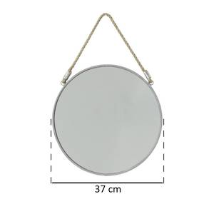 Wandspiegel rund ⌀ 37 cm Grau - Metall - 37 x 3 x 37 cm