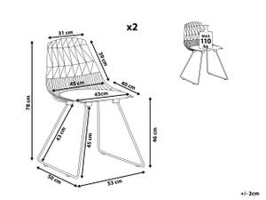 Chaise de salle à manger HARLAN Argenté