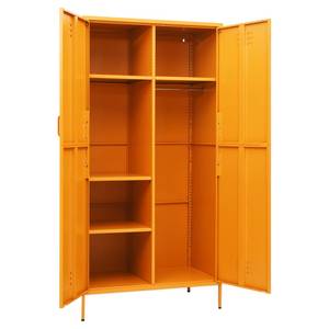 Kleiderschrank V579 Gelb - Metall - 50 x 180 x 90 cm