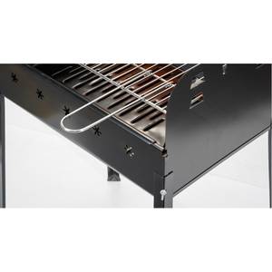 Barbecue à charbon de bois Ledro Noir - Métal - 65 x 84 x 48 cm