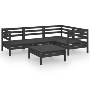 Mobilier de jardin Noir - Bois massif - Bois/Imitation - 64 x 29 x 64 cm