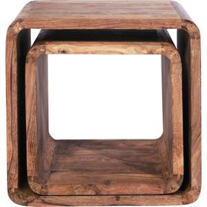 Cubes Authentico I (lot de 2) Marron - Bois massif - 42 x 42 x 42 cm