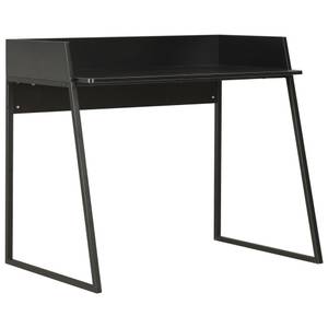 Computer Tisch Schwarz - Metall - Massivholz - 90 x 88 x 90 cm