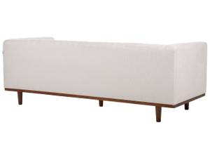 3-Sitzer Sofa SKAULE Beige - Eiche Dunkel