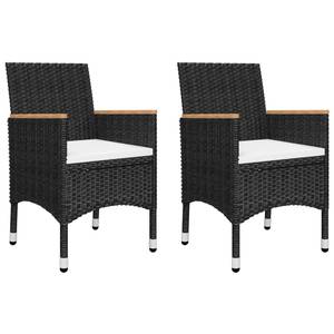 Bistro-Set-k310 ( 3-tlg ) Schwarz - Braun