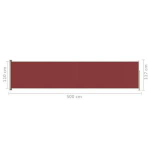 Auvent latéral 3016425-4 Rouge - Métal - Textile - 500 x 117 x 1 cm