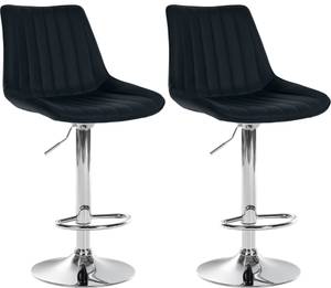 Tabouret de bar Toni Lot de 2 Noir