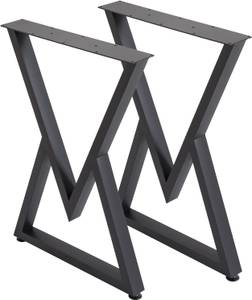 Tischgestell Metall ma31 Schwarz - Metall - 55 x 72 x 3 cm