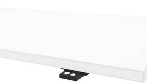 Schreibtisch höhenverstellbar HOME Weiß - 138 x 67 cm - Schwarz