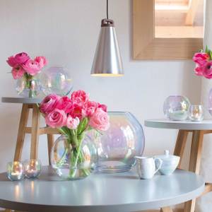 Vase Pearl klein, perlmuttfarben Pink - Glas - 12 x 11 x 12 cm