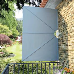 Faltbarer Terrassen-Seitenfächer Grau - Textil - 160 x 1 x 240 cm