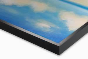 Acrylbild handgemalt Melodie der Meere Blau - Massivholz - Textil - 120 x 60 x 4 cm
