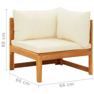 Garten-Lounge-Set (2-teilig) 3011703-3 Weiß - Massivholz - Holzart/Dekor - 66 x 60 x 66 cm