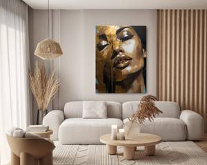 Image Canvas PORTRAIT Visage Abstrait 70 x 100 x 100 cm