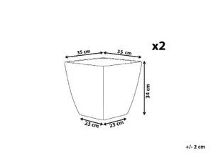 Cache-pot d'extérieur ASTRAS Diamètre : 35 cm - Lot de 2