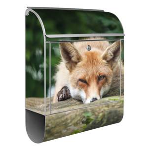 Briefkasten Stahl Fuchs Relax Grau - Metall - 38 x 46 x 13 cm