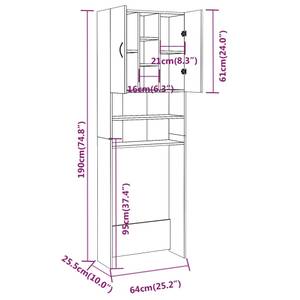 Waschmaschinenschrank 3008177 Dunkelbraun