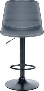 Tabouret de bar Lex Lot de 2 Noir - Gris