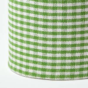 Designer Hocker Ottoman rund Gingham Grün