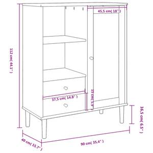 Highboard DE7231 Schwarz