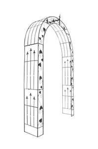 Rosenbogen Emma Braun - Metall - 146 x 248 x 36 cm