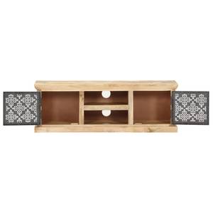 TV-Schrank 289095 Schwarz - Metall - Massivholz - Holzart/Dekor - 120 x 40 x 30 cm