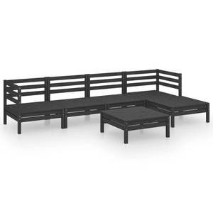 Garten-Lounge-Set Schwarz - Massivholz - Holzart/Dekor - 64 x 29 x 64 cm