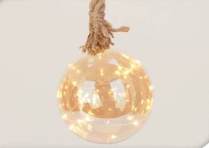 Weihnachtskugel LED mit Schnürchen Braun - Glas - 15 x 95 x 15 cm